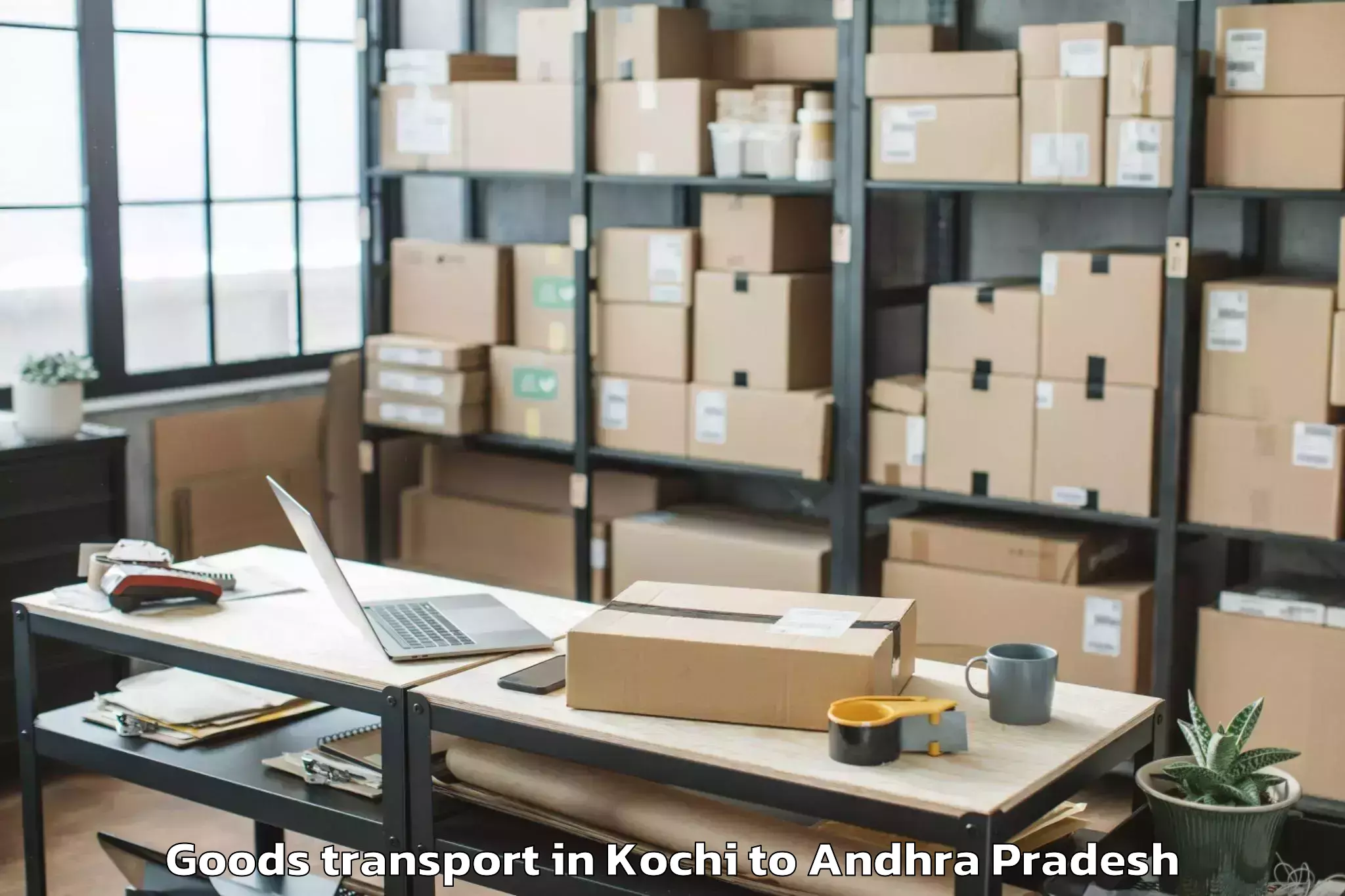 Professional Kochi to Yanamalakuduru Goods Transport